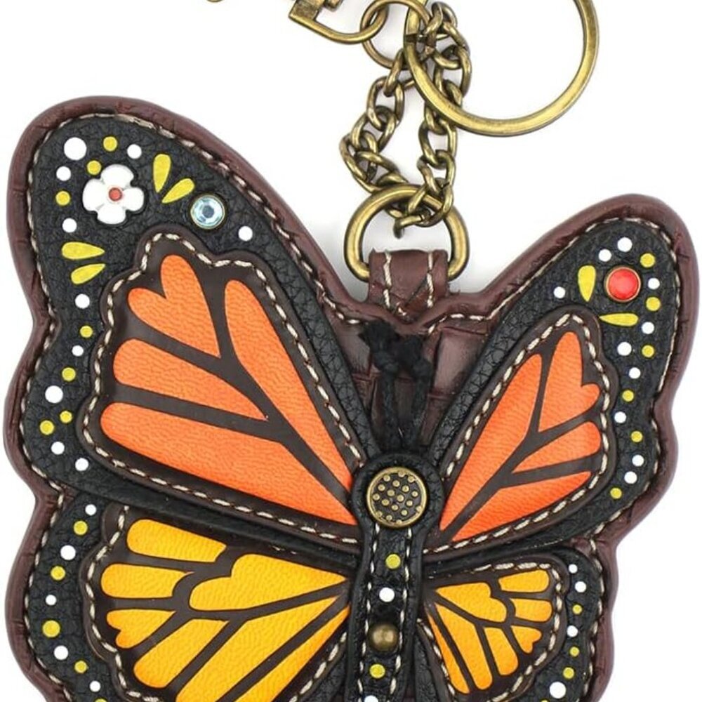 Garden Critter Collection Women's Decorative Key Fob/Coin Purse Accessory Monarc